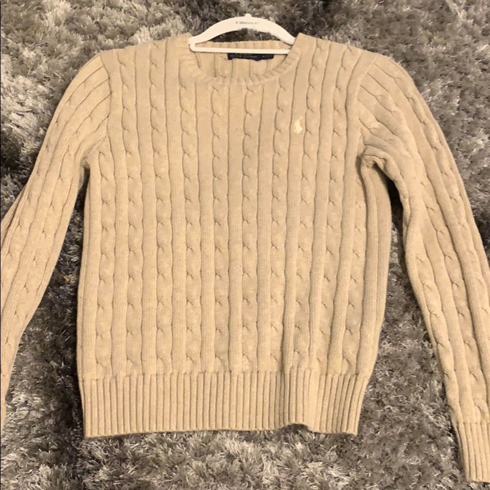 Beige polo sweater